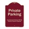 Signmission Designer Series-Private Parking Unauthorized Vehicles Will Be Towed Owner E, 24" x 18", BU-1824-9776 A-DES-BU-1824-9776 - alternate 1
